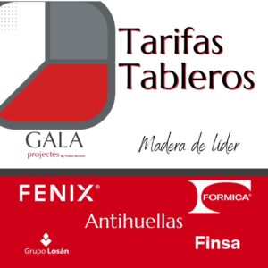 tarifas tableros gala projectes