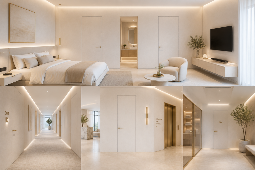 hotel de diseño con puertas filomuro