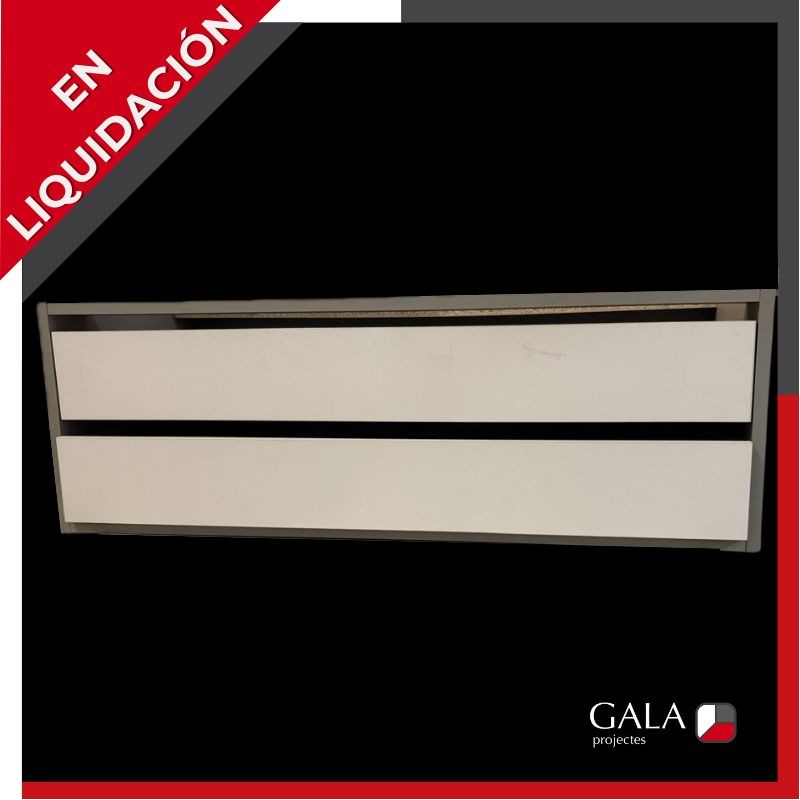 Cajonera 2 cajones – 110x50x37,5 cm | Acabado Tepee