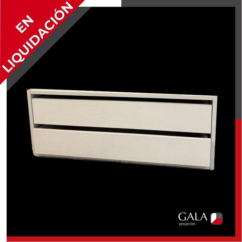 Cajonera 2 cajones – 97x50x37 cm | Acabado Textil Coral