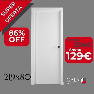 PUERTA BLOCK LISA RAL9003 219x80 - G9 T7 - IZQUIERDA