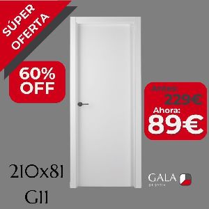 PUERTA BLOCK LISA RAL9003 210x81 - G11 T7 - DERECHA