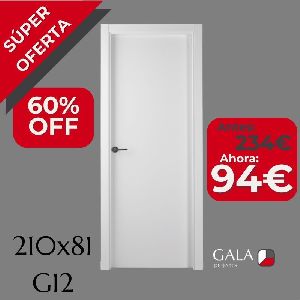 PUERTA BLOCK LISA LACADA RAL9003 210x81 - G12 T7 - DERECHA